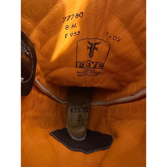 Frye Vintage Daisy Dukes Brown Leather Pointed Toe Cowgirl Boots Size 7.5 - Picture 9 of 11